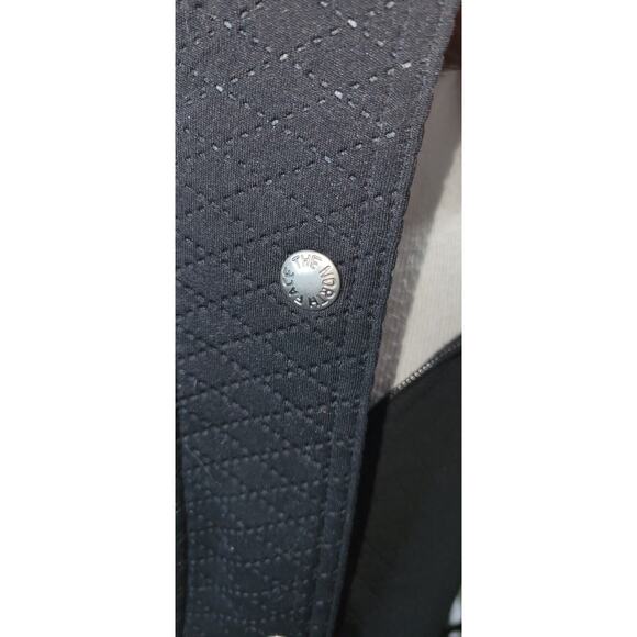 The North Face Womens Medium Black Diamond Quilt Pattern Hooded Snap Zip Jacket - Picture 3 of 10